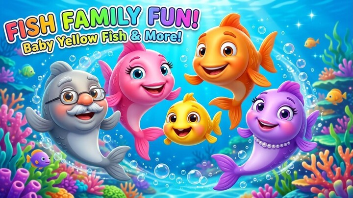 Little Fish, Big Sea 🐠 | Fun Fish Family Song for Kids | Nursery Rhyme #shorts