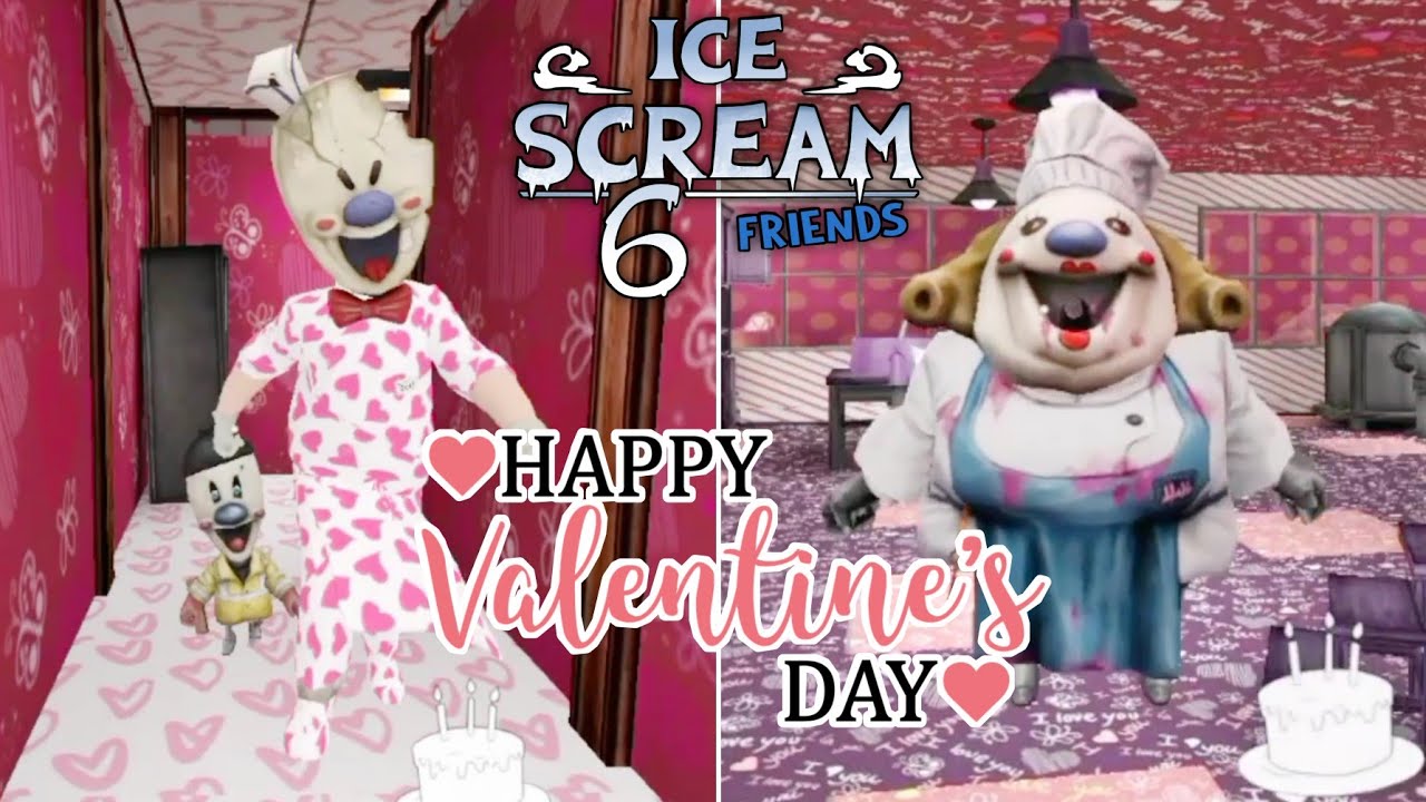 Ice Scream 6 Valentine's Mod All Jumpscares (Valentines Special