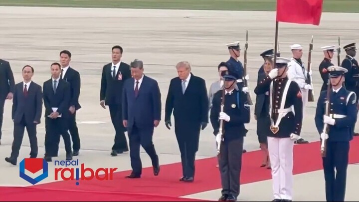 #XiJinping #DonaldTrump अमेरिकामा चिनियाँ राष्ट्रपति सीको भव्य स्वागत #NepalRaibar