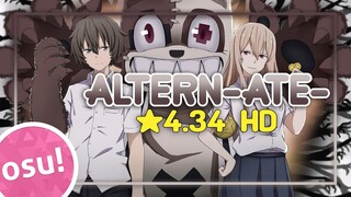 [osu!] ★4.34 HD Gleipnir OP | Altern-ate- (TV Edit) - H-el-ical// [Replay]