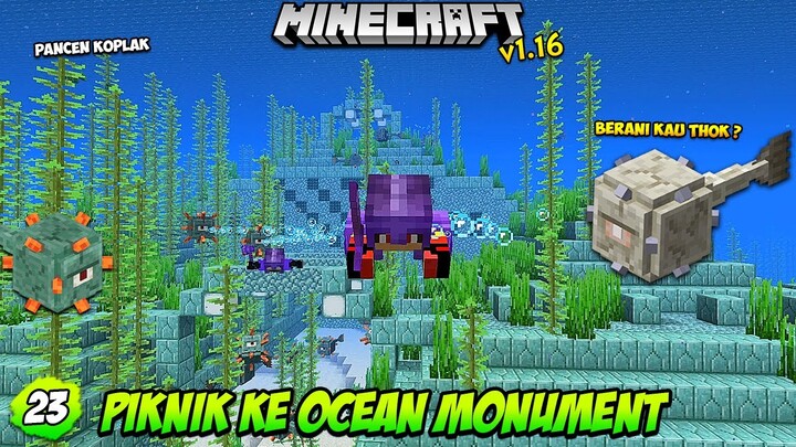 LAWAN ELDER GUARDIAN & BUAT RESPAWN ANCHOR - Minecraft Survival Indonesia (23) ~ PancenKoplak