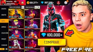 ¡COMPRE LA SKIN DE 10.000 DIAMANTES DE LA TIENDA DE FREE FIRE Y TIENE UNA MALDICION 😱 DESTELLO FEROZ