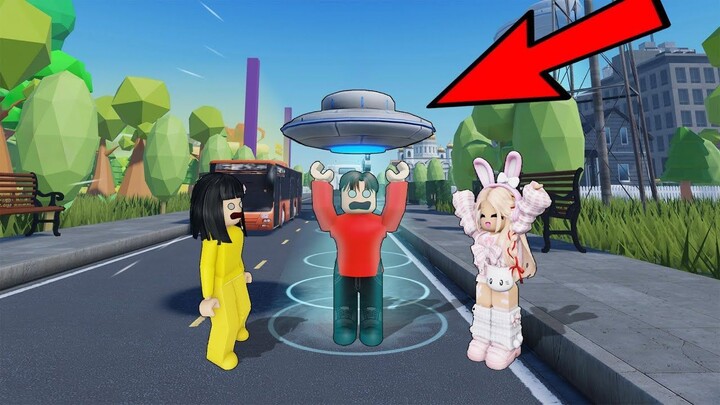 Yuta, Mio Dan baby Celine Kabur Dari Tempat Alien Naek Ufo  ROBLOX