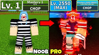 Beating Blox Fruits as Buggy! Lvl 0 to Max Lvl Full Human v4 Awakening Noob to Pro in Blox Fruits!