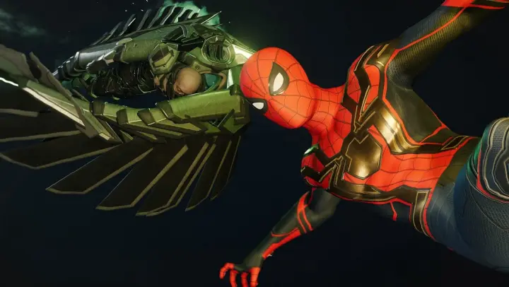 Spider-Man Fights Vulture and Electro (Hybrid Spider Suit) - Marvel's Spider-Man Remastered (PS5)