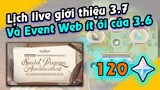 GI | Thông tin nhanh lịch live giới thiệu 3.7 và event Web ít ỏi của 3.6 | Genshin Impact
