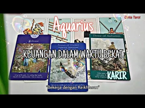 Aquarius ✨ Keuangan Dalam Waktu Dekat 💵💰 (Karir)."Bekerja dengan Keikhlasan".