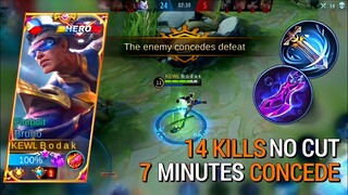 7 MINUTES CONCEDE, 14 KILLS NO CUT | TOP GLOBAL BRUNO BEST BUILD 2021 - MARKSMAN JUNGLE META