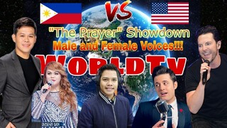 Unbelievable Male and Female Voices in "The Prayer" Showdown!!! Team USA Vs Team Philippines!!