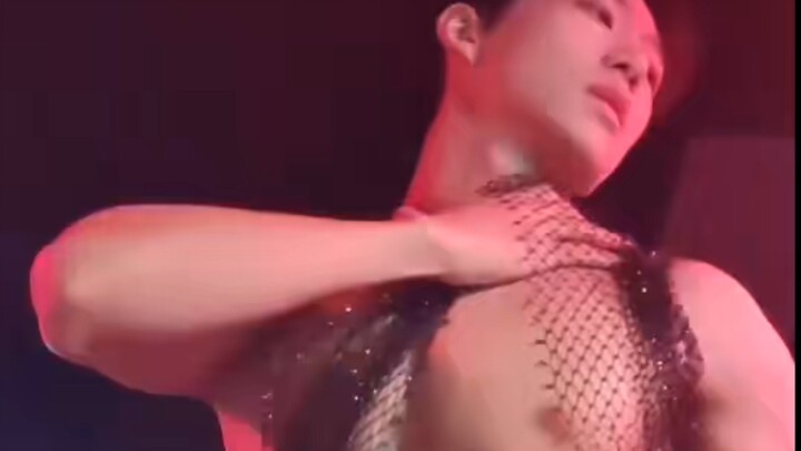 Handsome guy dancing at the nightclub
