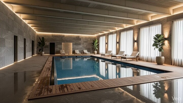 Luxury Indoor Pool Lounge