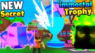 😯Got All New Legendary Pets & Secret Immortal Trophy showcase Roblox bubble gum simulator