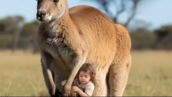 🦘❤️ 原来大自然真的充满爱！这一幕太温暖了 🦘❤️ Nature Has a Heart After All  A Beautiful Kangaroo #袋鼠 #动物 #野生动物 #萌宠 #自