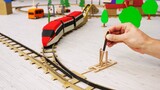 Make a cute little train and use corrugated paper to make small steerable rails!