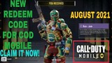 *August 2021* Call Of Duty Mobile New Redeem Code | Cod Mobile Redeem Code