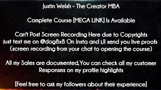 Justin Welsh course - The Creator MBA download