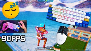 Royal Kludge RK61 Plus ASMR😴 พับจีโมบาย PUBG Mobile 90 FPS PC Emulator Super Smooth (2024)