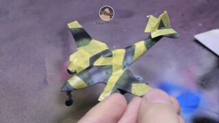 [Process] Is it easy to spray paint such a small aircraft model? ME262 jet fighter 1/144