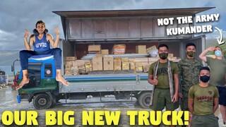 NEW BIG TRUCK - Philippine Army Supports Relief Mission (Surigao To Dinagat Island)