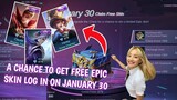 How to get free M2 epic skin chest in Mobile Legends via Log in on January 30, 2021