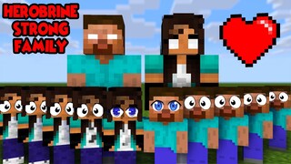 MONSTER SCHOOL - HEROBRINE STRONG FAMILY (FUNNY CHALLENGE)