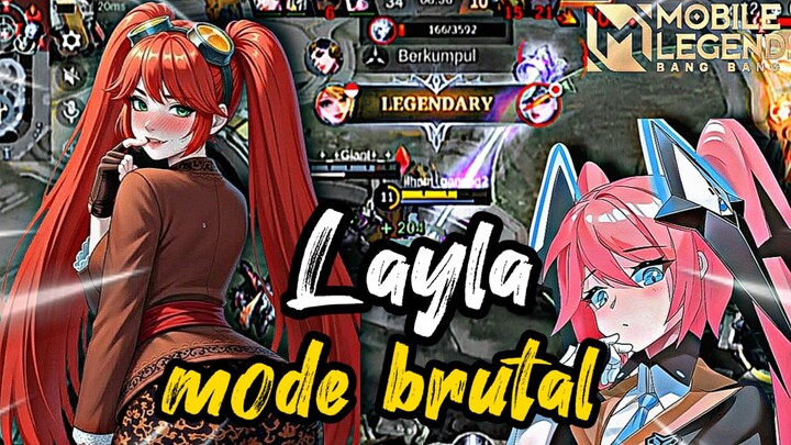 LAYLA FULL DAMAGE! 2 HIT LANGSUNG TUMBANG 😱