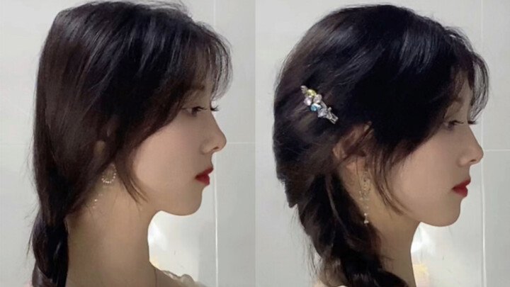 Độc quyền toàn mạng/ Dành riêng cho đầu dẹt — Tóc tết vặn thừng bên đỉnh đầu cao, không cần bện tóc 