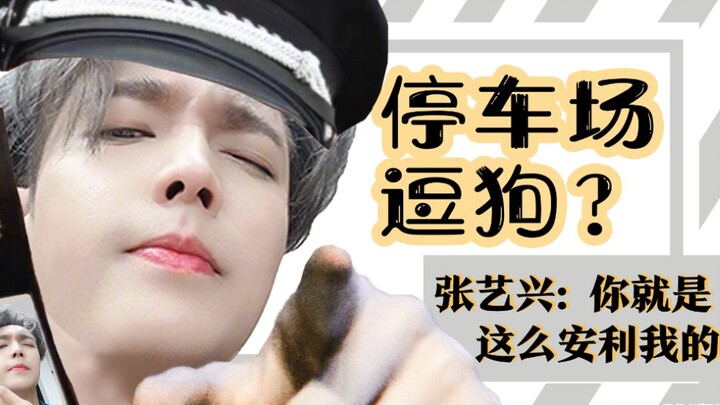 Zhang Yixing plays with a dog in the parking lot? Zhang Yixing: Is this how you promote me?