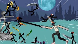 Chainsaw man vs Funny swordwraths / Stick war legacy animation