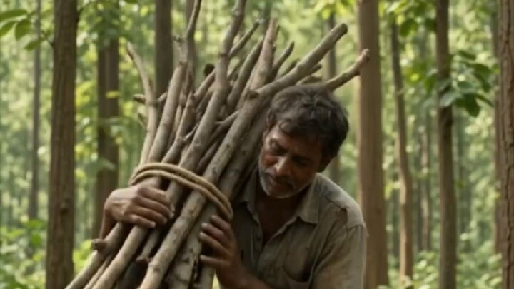 forest cutting trees.