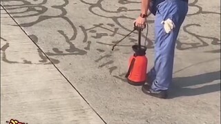 机场工作人员画了两只冲绳石狮子，真的好可爱