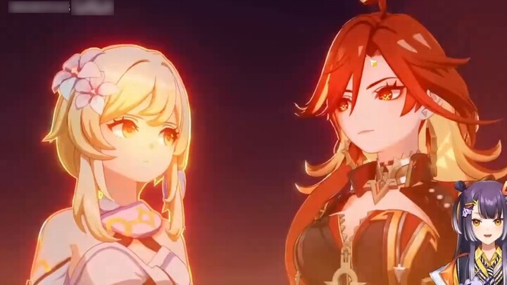 [ Genshin Impact / Cooked Meat ] Rainbow Club anchor Umi Yotsuba's reaction to the final boss battle