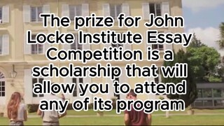 John Locke Institute Prize: Summer Class at JLI