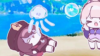Little Walnut and Little Sea: Sad Taotao~ Art: mikurumikurumi