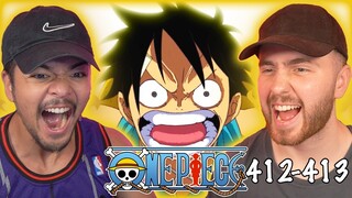 LUFFY USES HAKI!! - One Piece Episode 412 & 413 REACTION + REVIEW!
