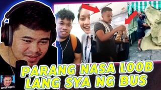 PARANG NASA LOOB LANG SYA NG BUS, PINOY FUNNY VIDEOS AND REACTION by Jover Reacts