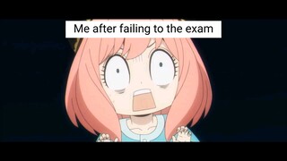 Me failing to the exam i study hard for