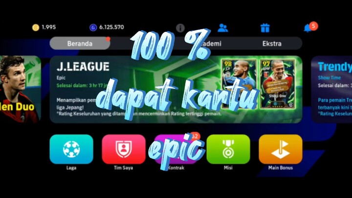 cara gacha 100 % epic di efootball