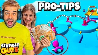 MI NOVIA me DA 50€ por CADA PRO TIP en STUMBLE GUYS!! #2