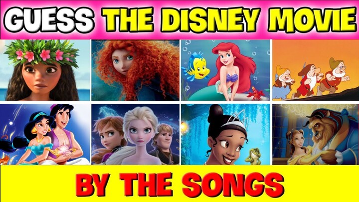Guess The DISNEY MOVIE By The SONGS |  Encanto, Frozen, Alladin,  Disney Princess