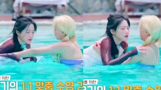 雨琦中韩双语教舒华游泳，好温暖