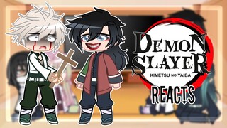 Hashiras React to Giyuu || Demon Slayer || Gacha Club