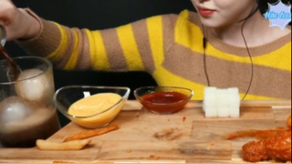 Gà rán, gà rán sốt gia vị, phô mai viên khoai tây chiên phần 8 #mukbang