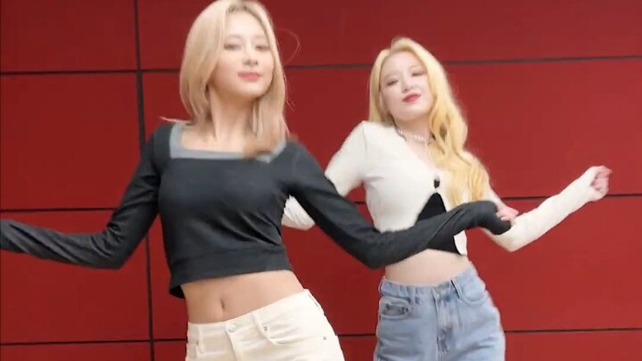 Yves, Zhou Ziyu + LOOΠΔ’s Huh Yunjin and (G)I-DLE’s “Nxde” dance challenge