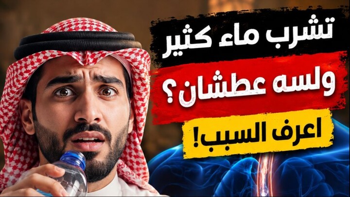 تشرب ماء كثير ولسه عطشان؟ 💧 اعرف السبب