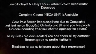 Laura Haleydt & Ginny Fears Course Instant Growth Accelerator download
