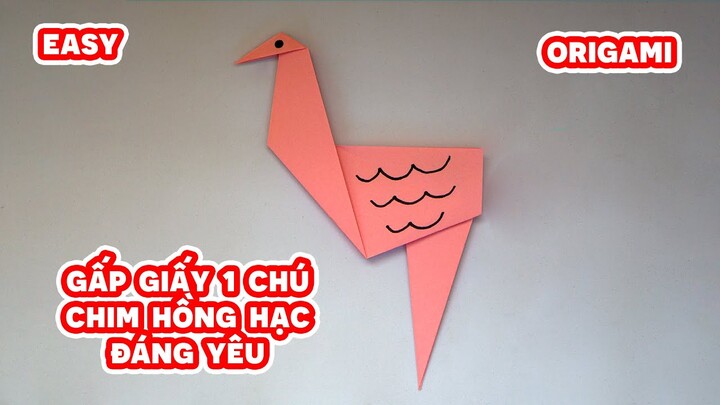 Gấp Giấy Thủ Công | Cách Gấp Chim Hồng Hạc Đáng Yêu