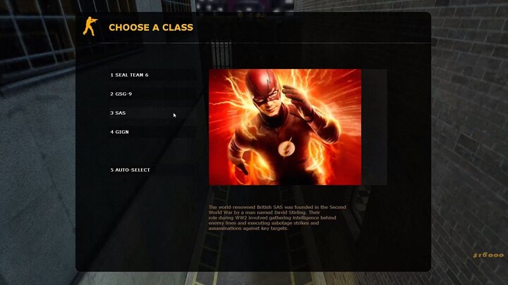 Counter-Strike 1.6 Superhero Edition - cs_backalley - CT Forces - SAS - SMG