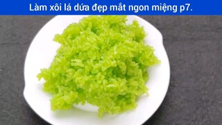 Làm xôi lá dứa đẹp mắt ngon miệng p7