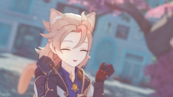 [Genshin Impact MMD] Eksperimen kucing kucing Pak Abedo sukses besar☆[Abedo]